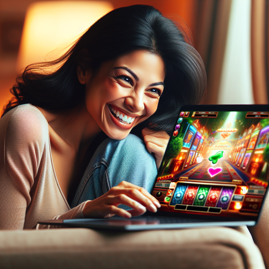 Player enjoying a game